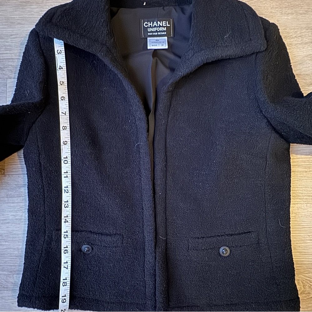 CHANEL Black Jacket Uniform Sz 38 - Picture 10 of 10